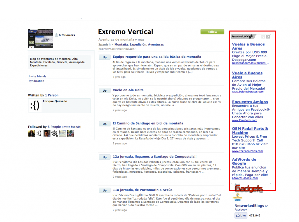 Extremo Vertical Extremo vertical - Enrique Quevedo - AdSense