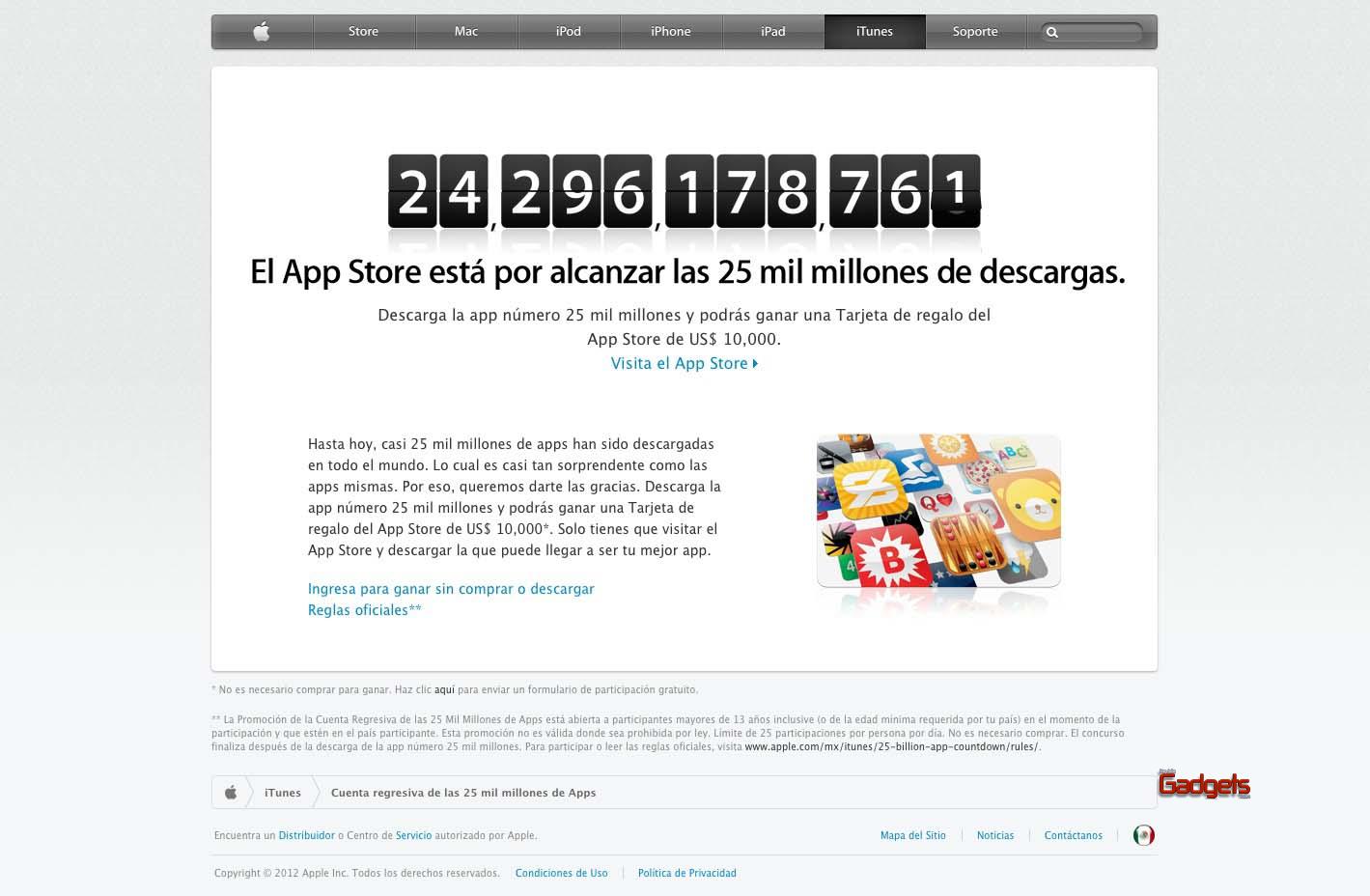 App Store está por alcanzar las 25 mil millones de descargas.