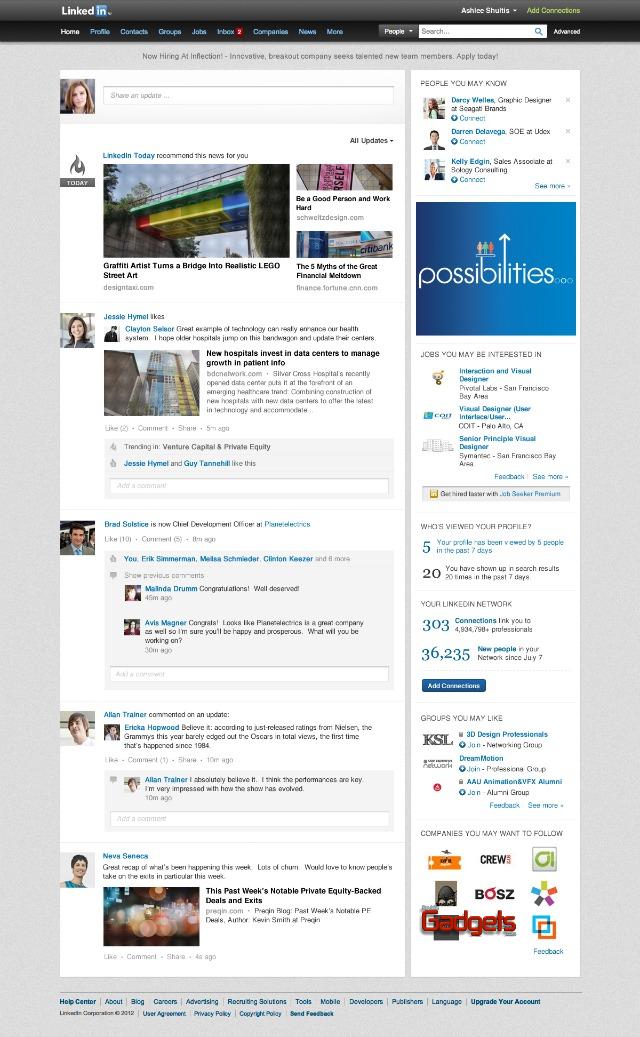 Así será el nuevo diseño de LinkedIn