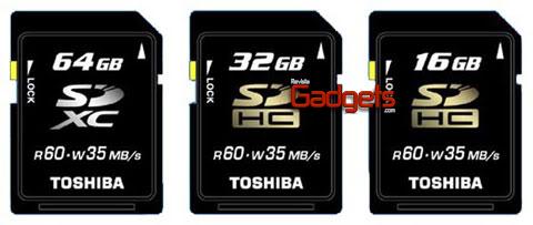 Toshiba presenta la primera tarjeta SDXC de 64GB